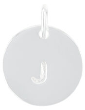 Sterling Silver J Initial Charm, , large