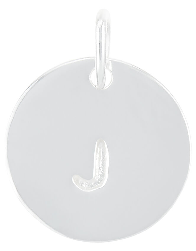 Sterling Silver J Initial Charm, , large