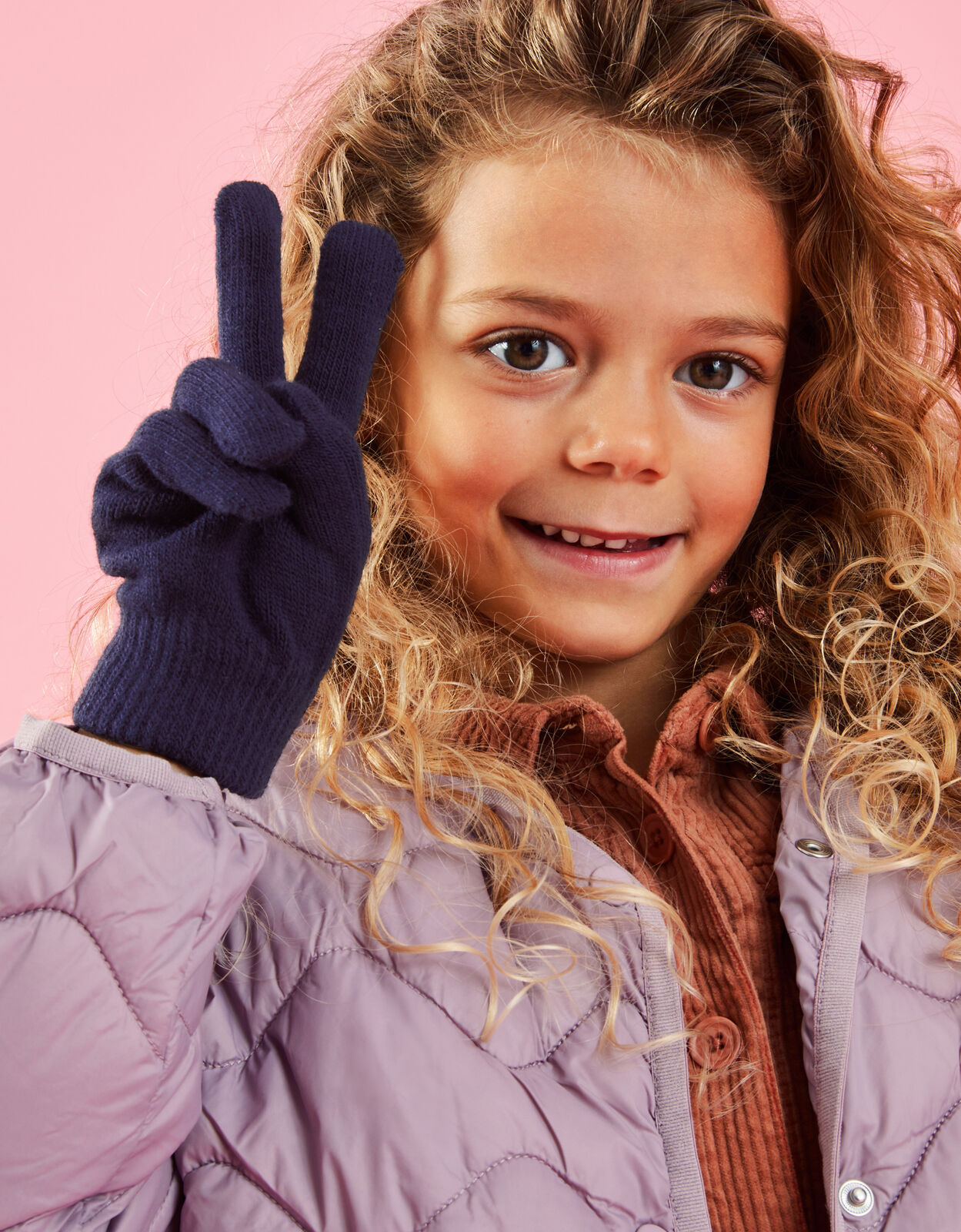Girls coat with gloves hot sale