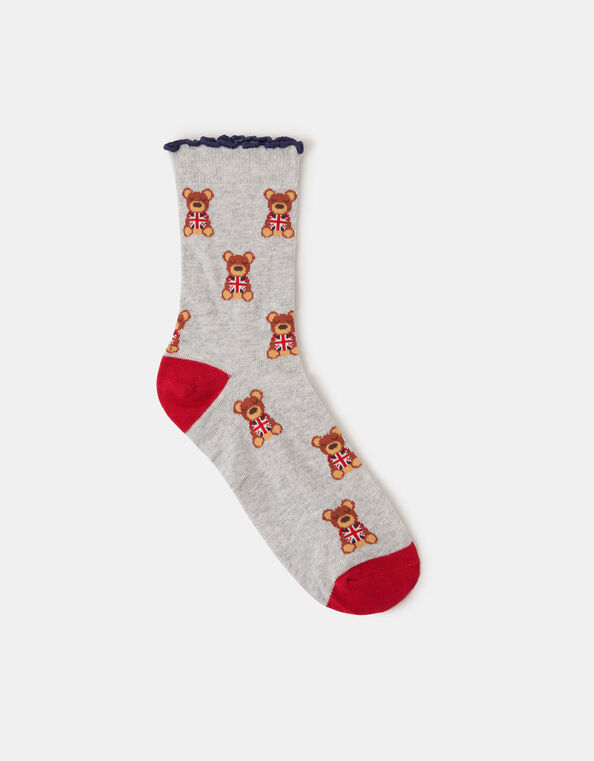 London Bear Print Socks, , large