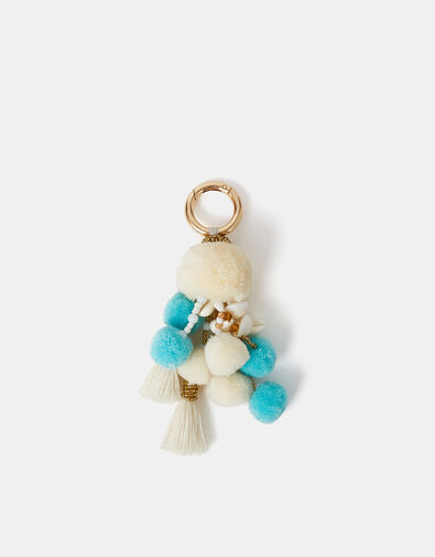 Faux Fur Pom-Pom Bag Charm, , large