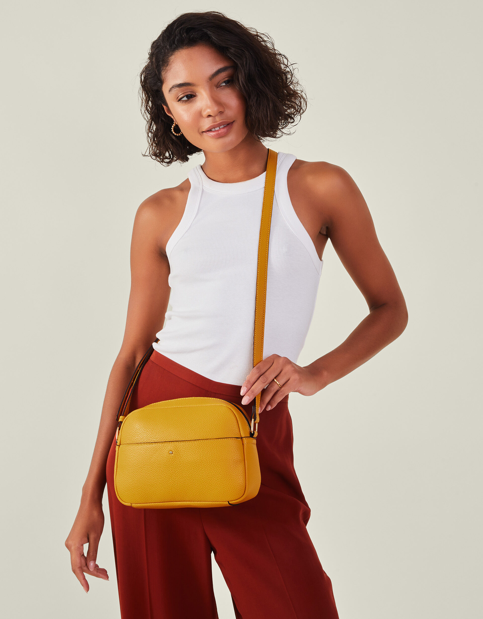 Cross Body Camera Bag Yellow