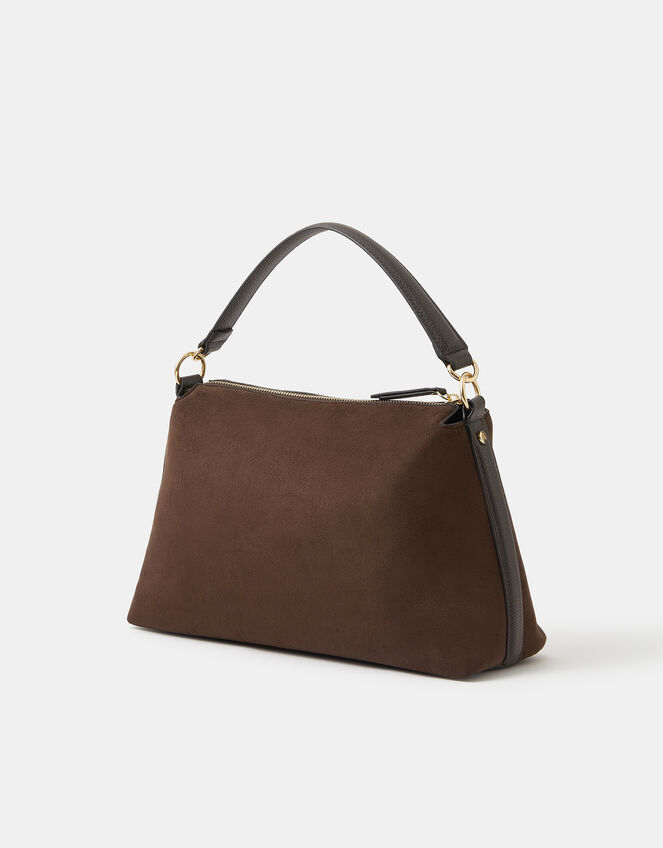 Slouchy Suedette Handbag, Brown (CHOCOLATE), large
