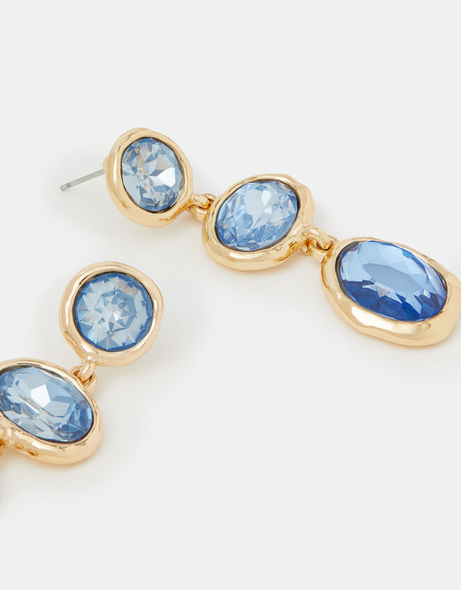 Triple Gem Drop Earrings, , large