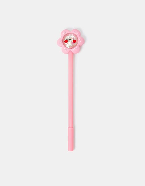 Girls Flower Topper Pen Pink, , large