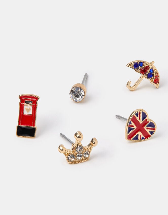 5-Pack London Stud Earrings, , large