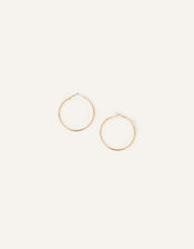 Medium Simple Hoops, Gold (GOLD), large