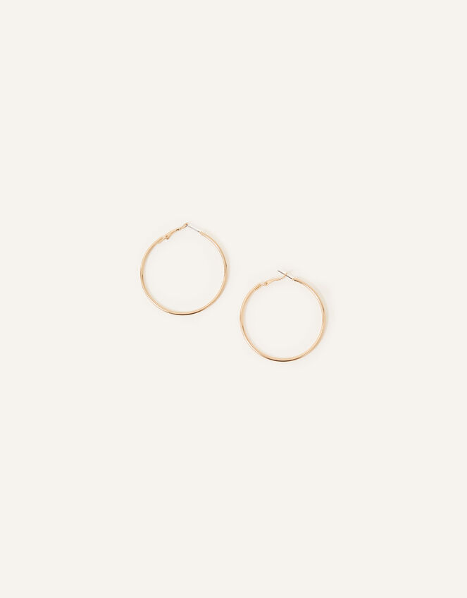 Medium Simple Hoops, Gold (GOLD), large