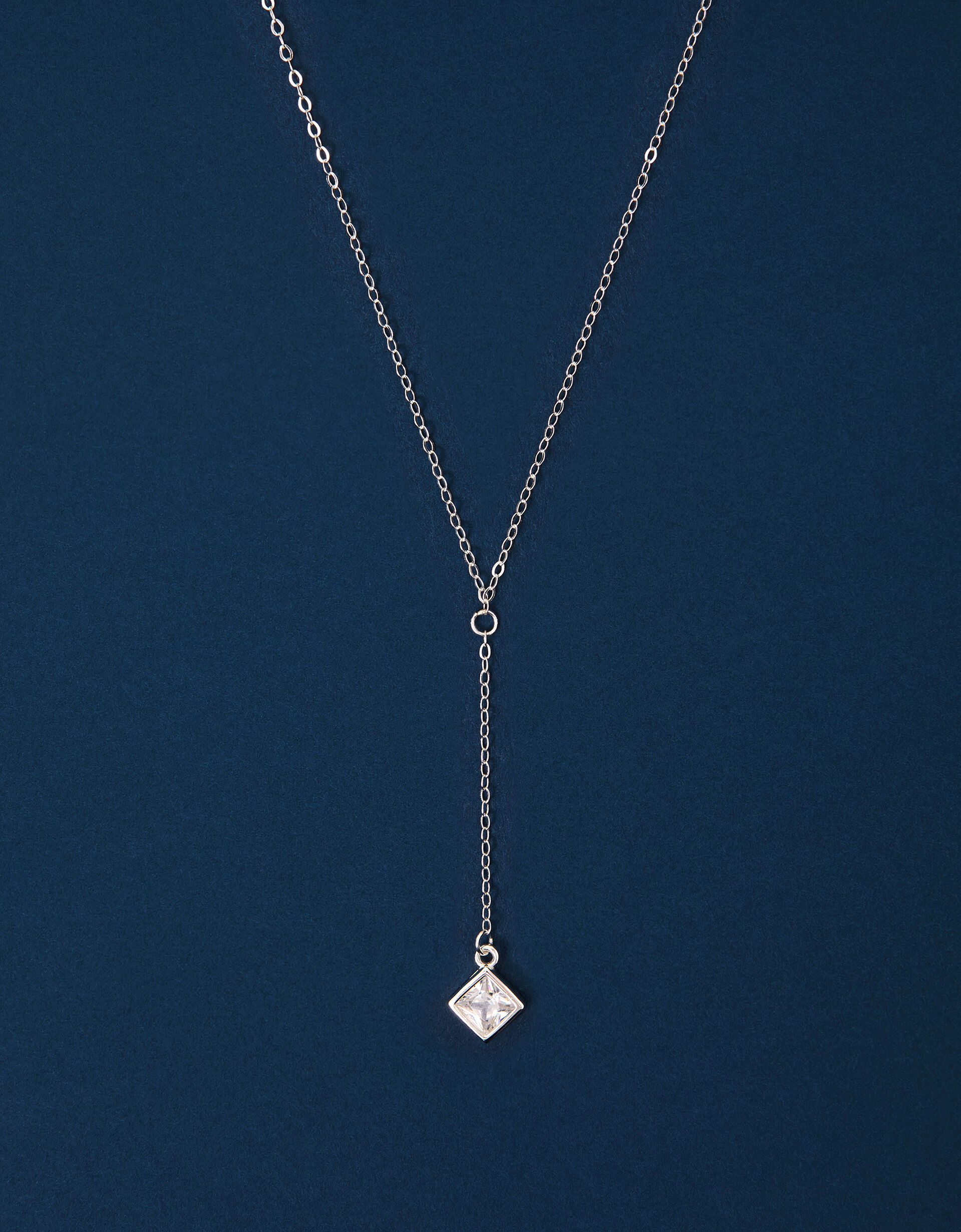 Sterling Silver Drop Y Chain Sterling Silver Accessorize UK