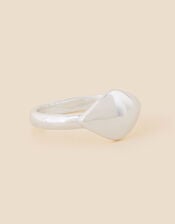 Silver-Plated Organic Plain Band Ring, Silver (ST SILVER), large
