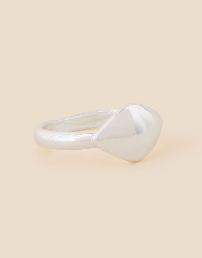 Silver-Plated Organic Plain Band Ring, Silver (ST SILVER), large