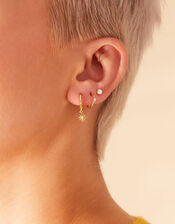 Gold-Plated Celestial Pearl Earrings 6 Pack, , large