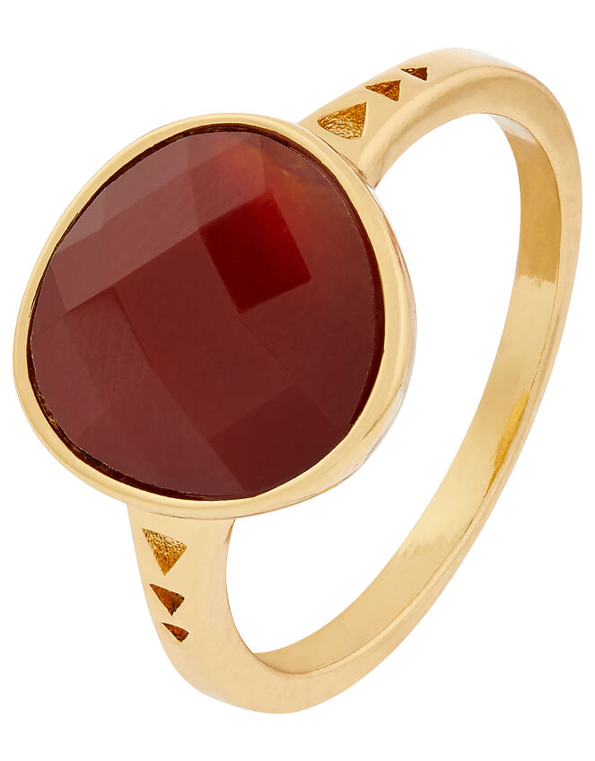 Healing Stones Carnelian Ring, Orange (ORANGE), large