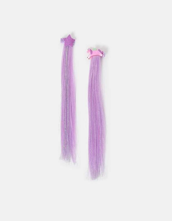2-Pack Sparkle Faux Hair Clips, , large