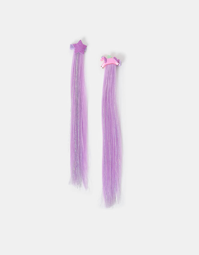 2-Pack Sparkle Faux Hair Clips, , large