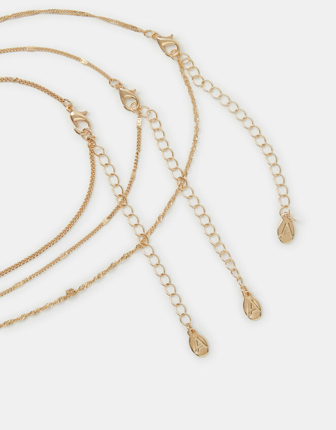 3-Pack Molten Pendant Necklaces, , large