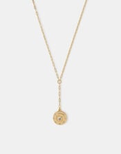 14ct Gold-Plated Heart Pendant Lariat Necklace, , large