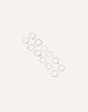 Super Classics Crystal Ring 12 Pack, Silver (SILVER), large
