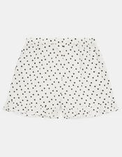 Girls Polka Dot Shorts, White (WHITE), large
