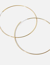 14ct Gold-Plated Extra Large Hoop Earrings, , large
