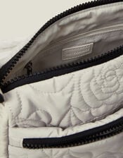 Floral Quilted Camera Bag, Cream (CREAM), large