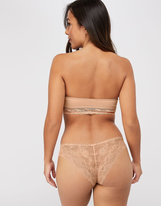 Lace Bandeau Bra, Nude (NUDE), large