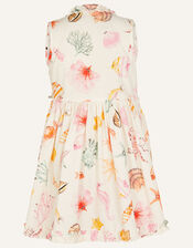 Kids Shell and Fish Print Dress, Multi (PASTEL-MULTI), large