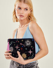 Large Embellished Star Pouch, , large