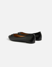 Plain Ballerina Flats, Black (BLACK), large