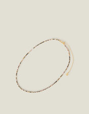 14ct Gold-Plated Tourmaline Bead Necklace, , large