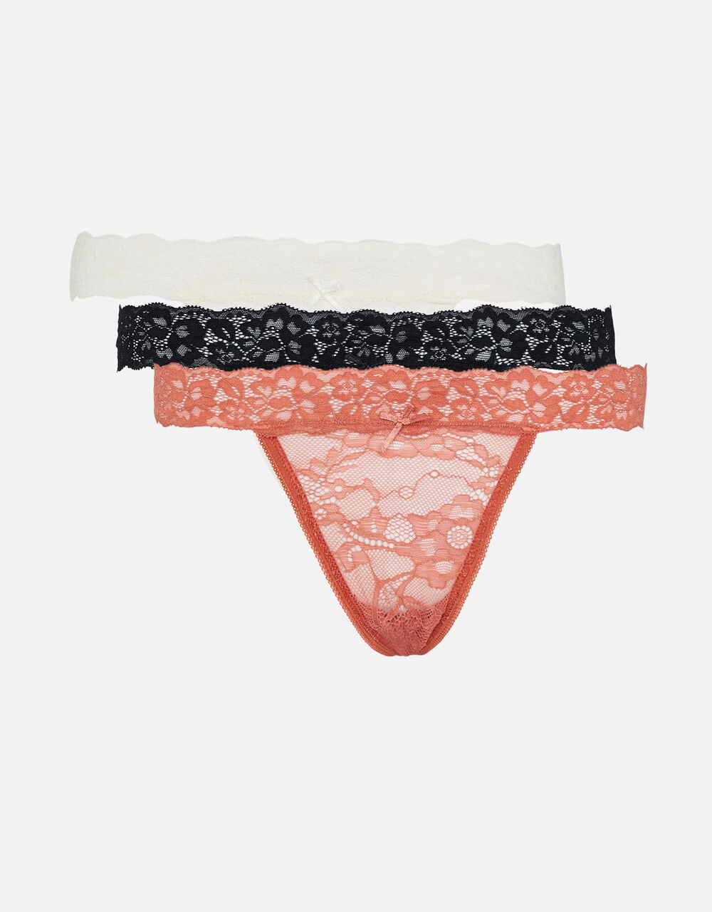 Lace Thong Multipack Multi Knickers & Panties Accessorize UK