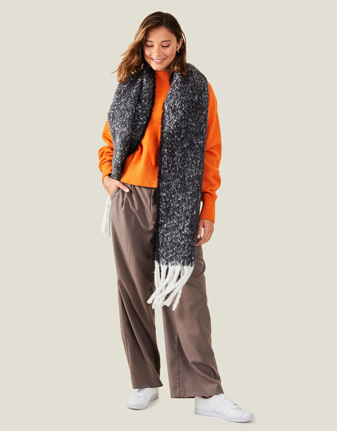 Super Fluffy Scarf, Black (BLACK), large