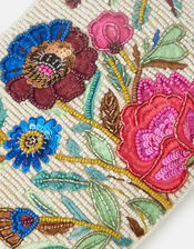 Floral Beaded Pouch, , large