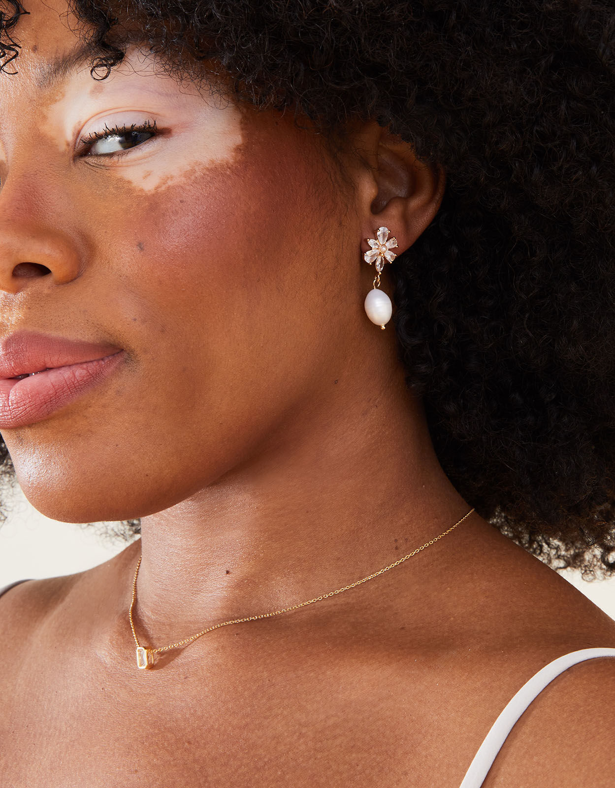 Crystal Flower Pearl Drop Earrings Drops Accessorize UK