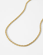 Gold-Plated Rope Chain Necklace, , large