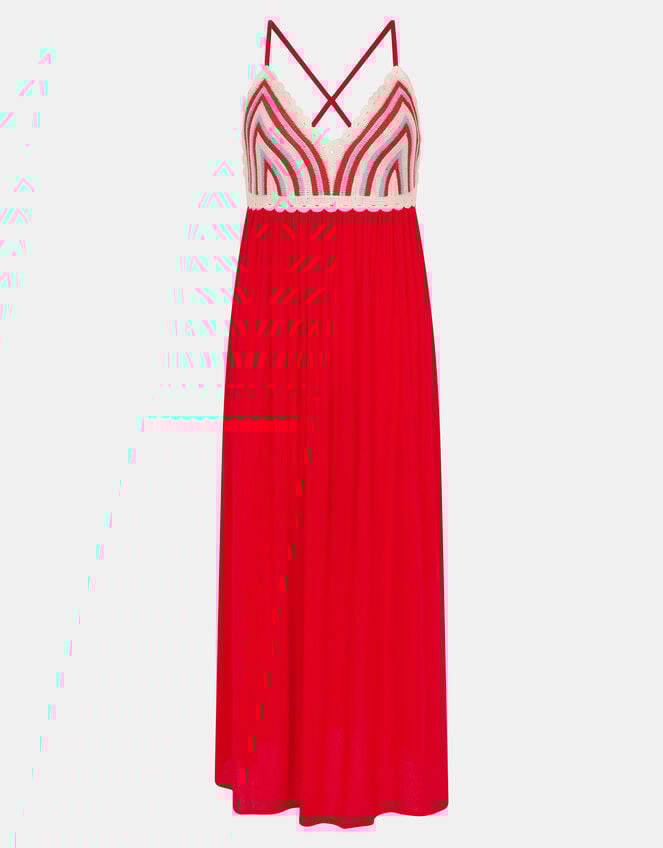 Stripe Crochet Midi Dress, Multi (BRIGHTS MULTI), large