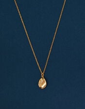14ct Gold-Plated Molten Teardrop Pendant Necklace, , large