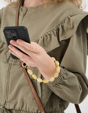 Resin Bead Wrist Phone Strap , Yellow (YELLOW), large