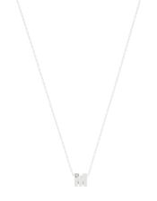 Sterling Silver Sparkle Initial Necklace - M, , large