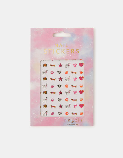 Girls Sausage Dog Nail Stickers, , large