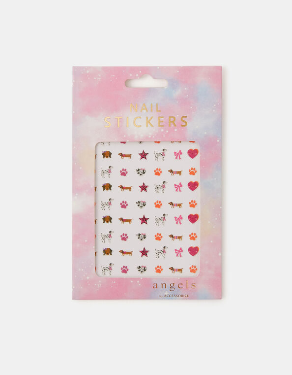 Girls Sausage Dog Nail Stickers, , large