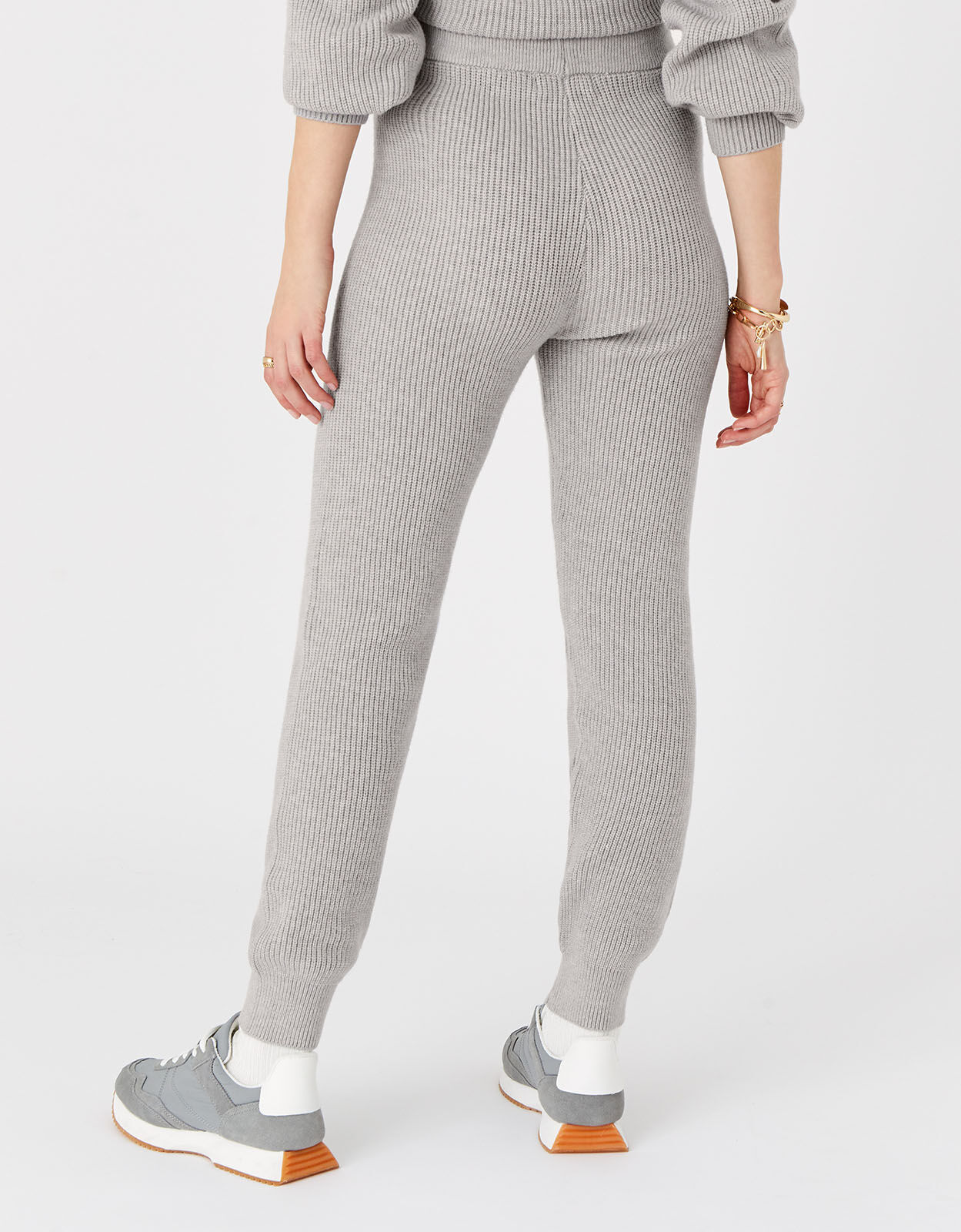 Rib Knit Lounge Joggers Grey