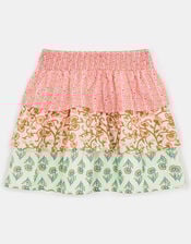 Girls Floral Rara Skirt, Pink (PINK), large
