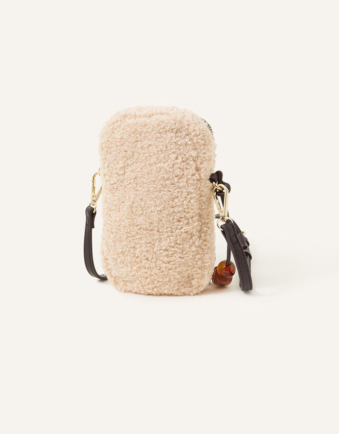 Faux Shearling Phone Bag, , large