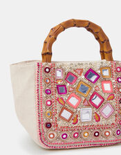 Mirror Embellished Handbag, , large