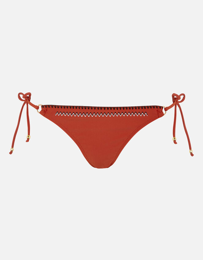 Tie Side Bikini Briefs, Orange (RUST), large