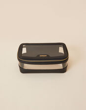 Clear Make Up Bag, Black (BLACK), large