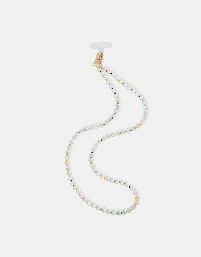 Rainbow Bead Phone Strap, , large