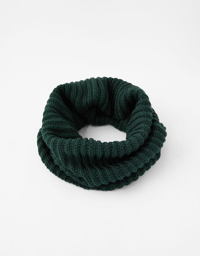 Chunky Knit Snood , Green (GREEN), large