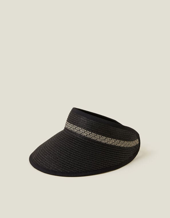 Straw Visor Sun Hat, , large